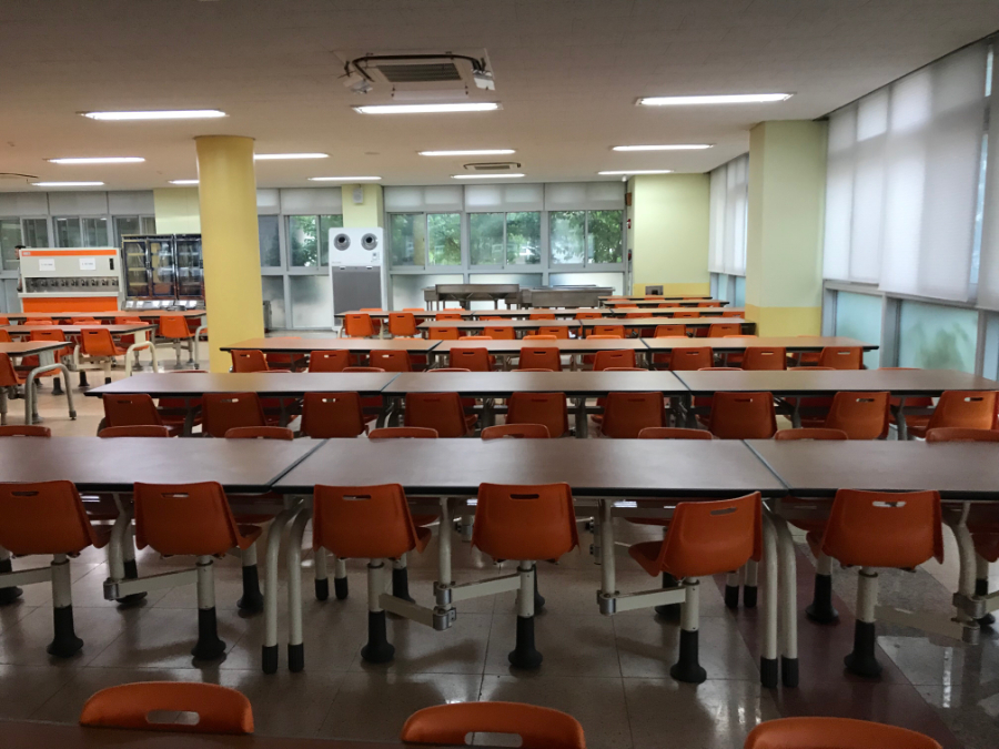 Ecover Large Capacity Air Purifier Q Series installed in school cafeteria