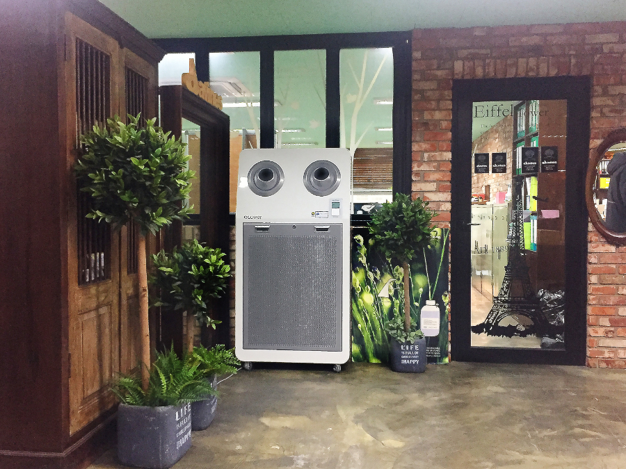 Ecover Large Capacity Air Purifier Q Series installed in lobby