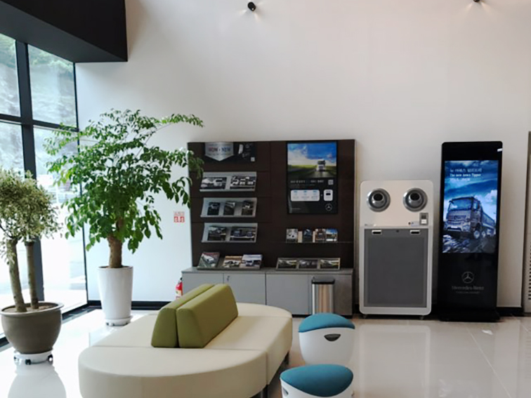 Ecover Large Capacity Air Purifier Q Series installed in office lobby