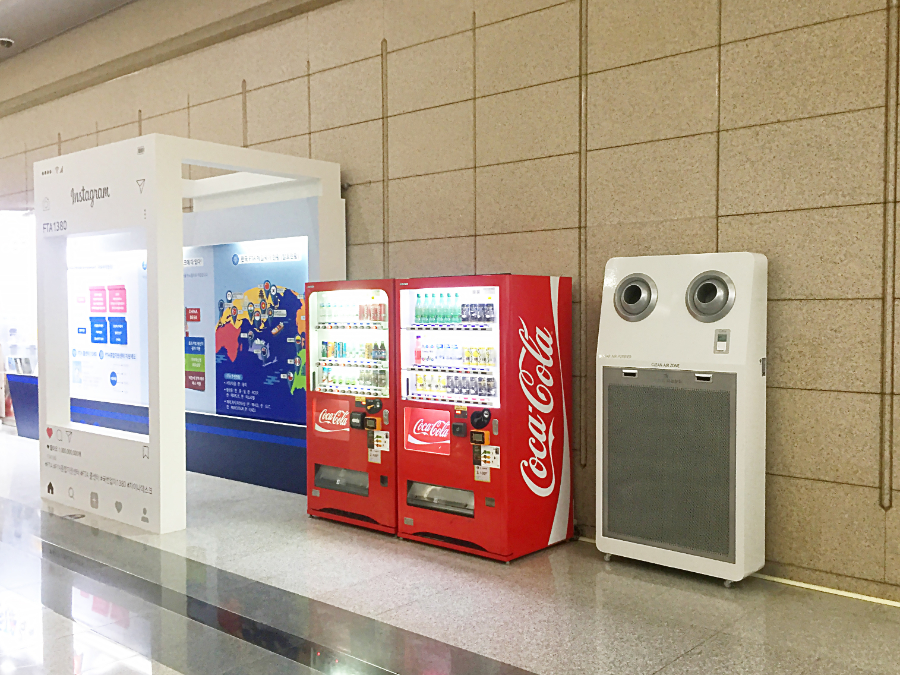 Ecover Large Capacity Air Purifier Q Series installed in cultural center lobby