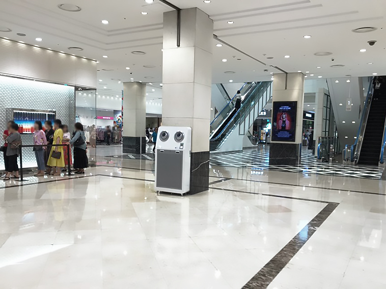 Ecover Large Capacity Air Purifier Q Series installed in department store