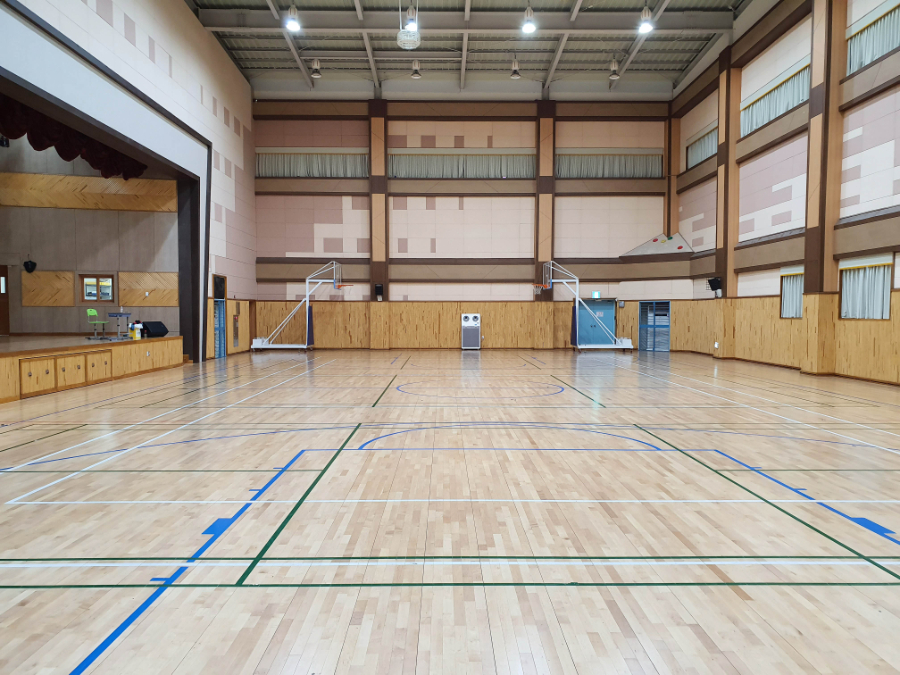 Ecover Large Capacity Air Purifier Q Series installed in gymnasium