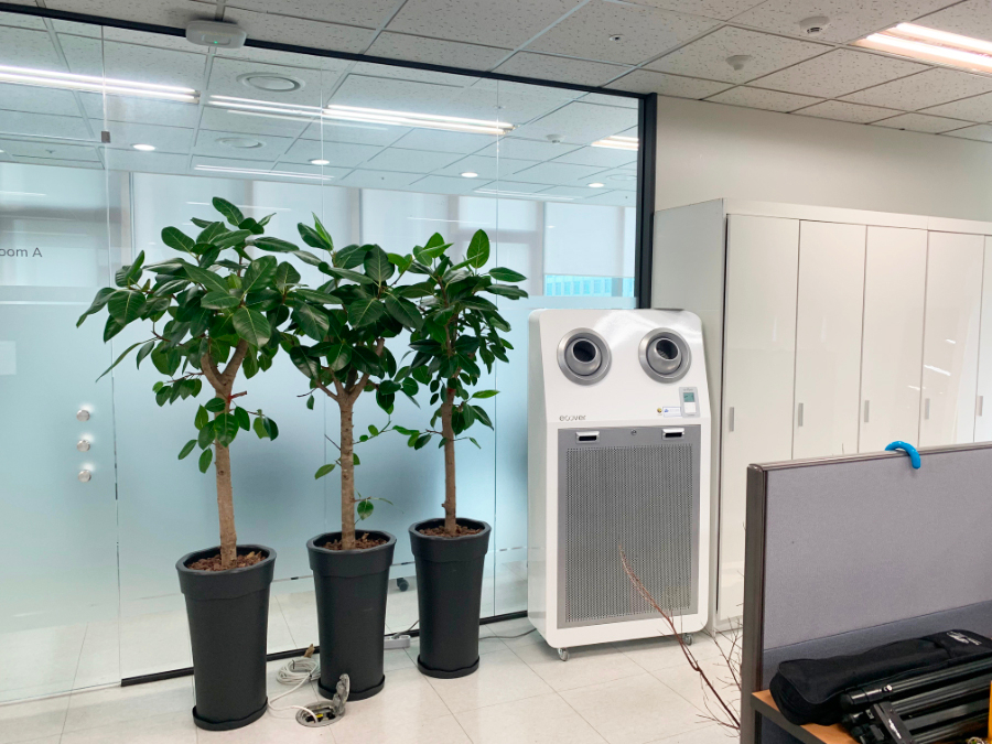 Ecover Large Capacity Air Purifier Q Series installed in office